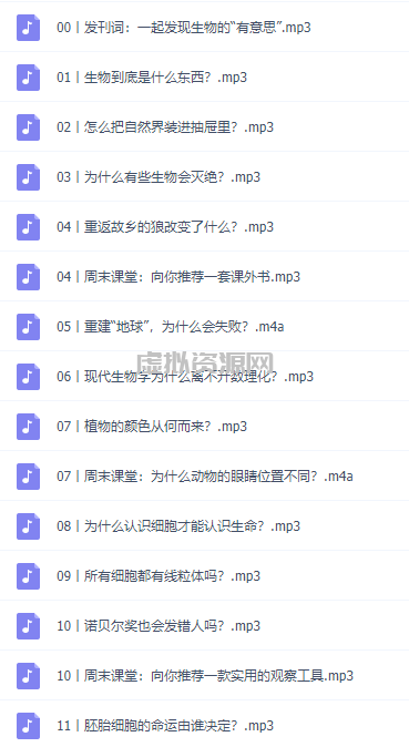 七年级生物课重点知识点升级课堂，文章讲义整理音频课程