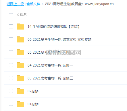 2021周芳煜生物必修一必修二必修三一轮复习全套视频课程