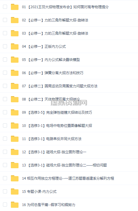 高三物理网课王羽大招视频讲解独立方程技巧口诀复习